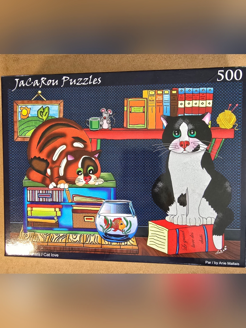 Cat Love 500-Piece Jigsaw Puzzle - Black & Orange Cats